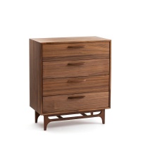 Комод С 4 ящиками из орехового дерева Larsen единый размер каштановый LA REDOUTE INTERIEURS  фото, kupilegko.ru